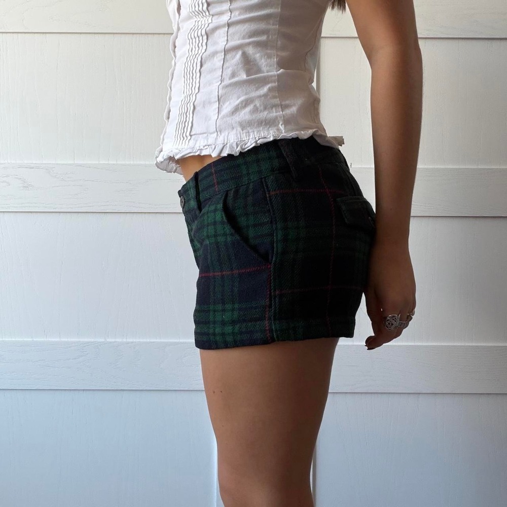 Vintage Abercrombie & Fitch Tartan Plaid Wool Shorts - Picture 2 of 5